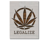 Legalize Cannabis Weed Marijuana 2 Stencil (723)