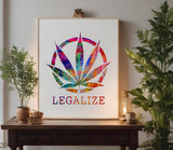 Legalize Cannabis Weed Marijuana 2 Stencil (723)