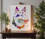 German Shepherd Dog Breed Face Head  Stencil (729)