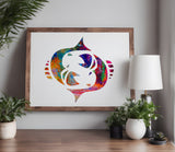 Pisces Zodiac Astrology Sign Symbol Stencil (730)