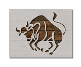 Taurus Zodiac Astrology Sign Symbol Stencil (732)