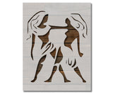 Gemini Zodiac Astrology Sign Symbol Stencil (733)