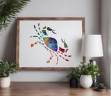 Cancer Zodiac Astrology Sign Symbol Stencil (734)