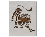 Leo Zodiac Astrology Sign Symbol Stencil (735)