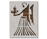 Virgo Zodiac Astrology Sign Symbol Stencil (736)