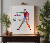 Libra Zodiac Astrology Sign Symbol Stencil (737)