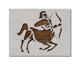 Sagittarius Zodiac Astrology Sign Symbol Stencil (739)
