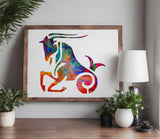 Capricorn Zodiac Astrology Sign Symbol Stencil (740)