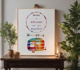 Home Together RV Life Camper Camping Trailer Stencil (753)