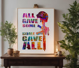 All Gave Some Some Gave All Helmet Gun Stencil (754)