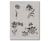 Flowers Floral Roses Flower Pattern 1 Stencil (757)