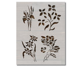 Flowers Floral Roses Flower Pattern 4 Stencil (760)