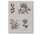 Flowers Floral Roses Flower Pattern 5 Stencil (761)