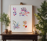 Flowers Floral Roses Flower Pattern 5 Stencil (761)