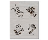 Flowers Floral Roses Flower Pattern 6 Stencil (762)
