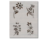Flowers Floral Roses Flower Pattern 7 Stencil (763)