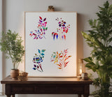 Flowers Floral Roses Flower Pattern 8 Stencil (764)