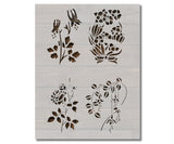 Flowers Floral Roses Flower Pattern 12 Stencil (768)
