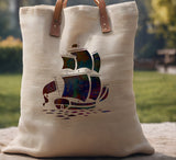 Pirate Ship Sailing Sail Boat Stencil (771)