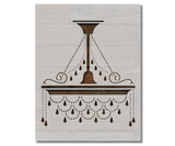 Chandelier Hanging Light Fixture Lamp Stencil (774)