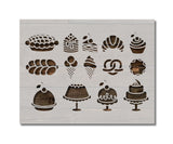 Baked Goods Dessert Pie Cake Ice Cream Stencil (775)