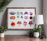 Baked Goods Dessert Pie Cake Ice Cream Stencil (775)