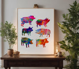 Pig Pigs Farm Animals Oink Stencil (776)