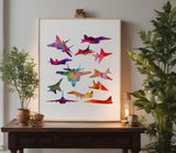 Airforce Fighter Jets Airplanes Stealth Bomber Stencil (783)