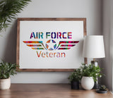 US Air Force Veteran Military Symbol Stencil (784)