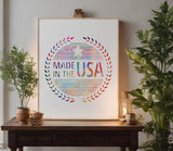 Made in the USA Symbol Sign Stencil (789)
