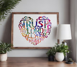 Trust in the Lord Heart Stencil (791)