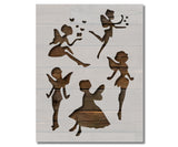 Fairies Princess Fairy Pixie Dust Stencil (795)