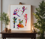 Fairies Princess Fairy Pixie Dust Stencil (795)