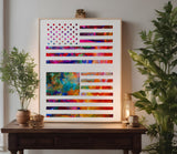 USA US American Flag Stencil (80)