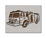 Fire Engine Truck Vehicle Stencil (821)