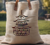 Chinese Pagoda Architecture Stencil (846)