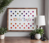 We the People American Flag Star Union Stencil (848)