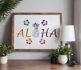 Aloha Pineapple Stencil Hawaiian Flowers Hibiscus (850)