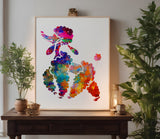 Poodle Walking Stencil (862)