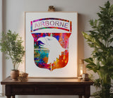 US Army Airborne Air Assault Screaming Eagles Stencil (867)