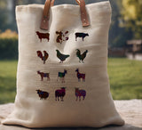 Farm Animals Cow Chicken Goat Sheep Stencil (874)