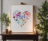 Heart Pattern Stencil (877)