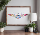 US Naval Aviator Wings Stencil (880)