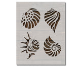 Various Sea Shells Option 2 Stencil (887)