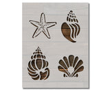 Various Sea Shells Option 3 Stencil (888)