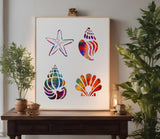 Various Sea Shells Option 3 Stencil (888)