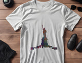 Statue of Liberty Stencil City Skyline (891)