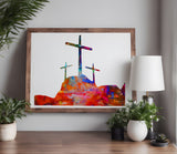 3 Crosses On A Hill Three Cross Custom Stencil (8)