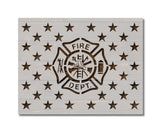 Maltese Cross Fire Department 50 Star Flag Union Stencil (905)