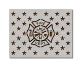 Maltese Cross Fire Department 50 Star Flag Union Stencil (905)